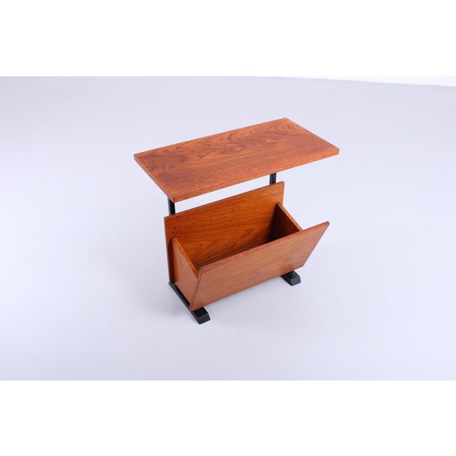 Mid-Century Modern Teak and Black Magazine Rack by Cees Braakman for Pastoe, 1950s For Sale - Image 3 of 15