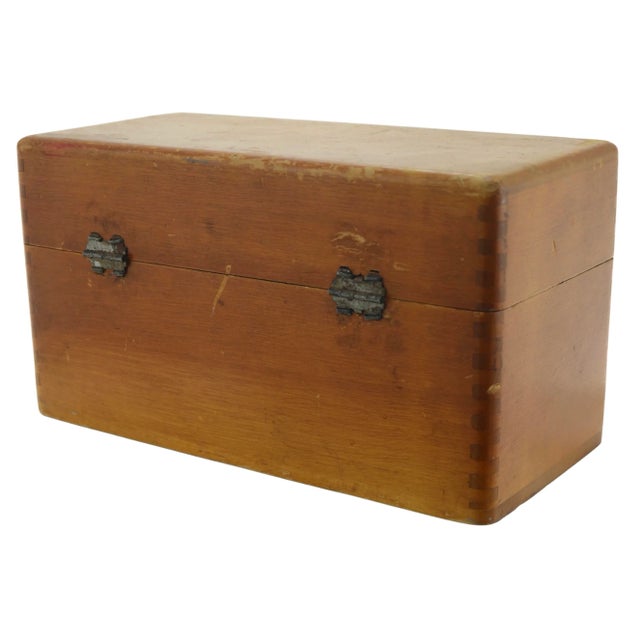 Wood Advertising Dovetail Wood Box For Sale - Image 7 of 9