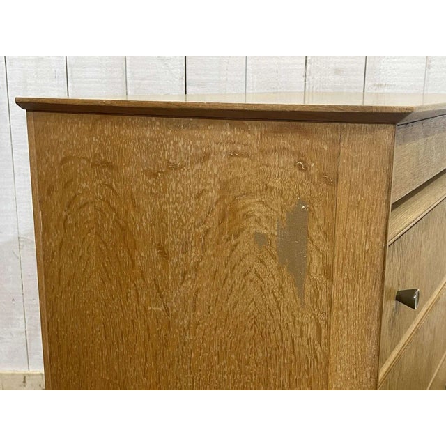 English Chest of Drawers in Oak with Compass Feet, 1970s For Sale - Image 11 of 16