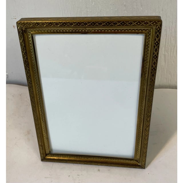 Mid-Century Modern Vintage Gold Metal Picture Frame For Sale - Image 3 of 6