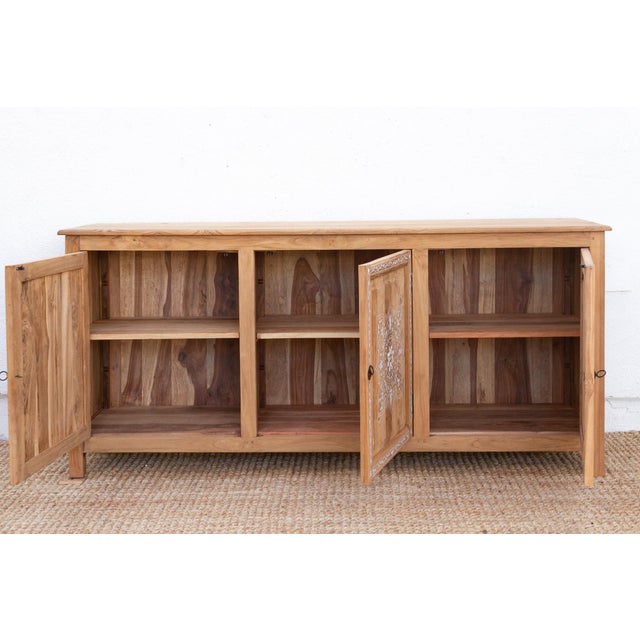 Tan 72" Long Damascus Mother of Pearl Inlaid Sideboard For Sale - Image 8 of 10