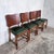 Arts and Crafts Art Deco Oak Dining Chairs with Green Vinyl Seats, Set of 4 For Sale - Image 4 of 9