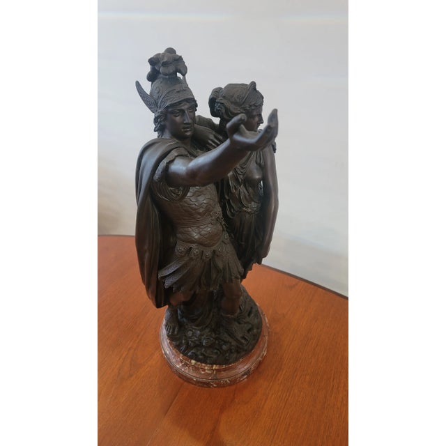 Jean Louis Gregoire French Bronze 25 Inches Orestes & Iphigenia 1840-1890 Signed 87 Pounds For Sale - Image 10 of 10