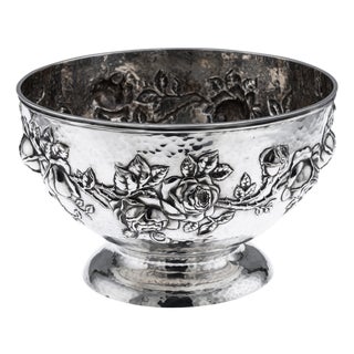 Antique Scottish Silver Rose Bowl, 1909 For Sale
