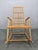 Mid-Century Modern Midcentury Wood and Rattan Rocking Chair, Denmark, 1960s For Sale - Image 3 of 12