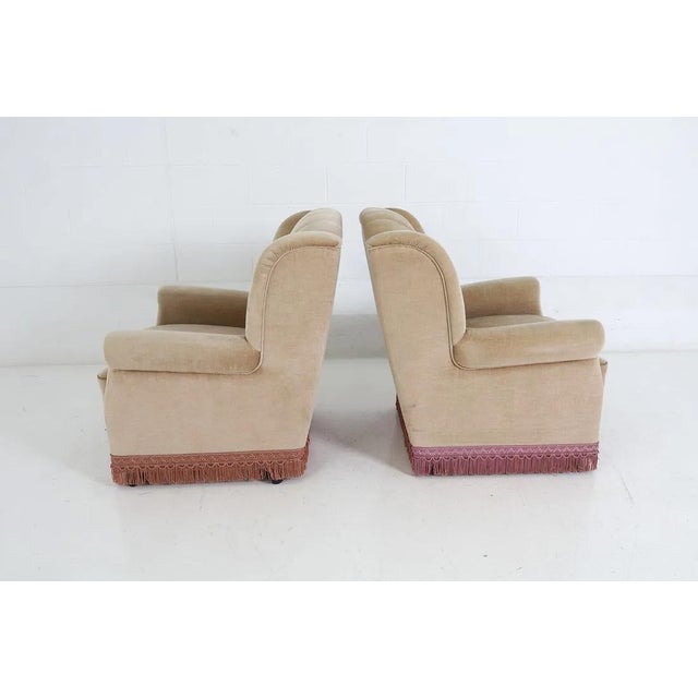 Danish Mohair Mid Century Modern Lounge Chairs For Sale In New York - Image 6 of 12