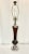 Modern Late Twentieth Century Amber Faux Tortoise Shell Table Lamp For Sale - Image 3 of 8
