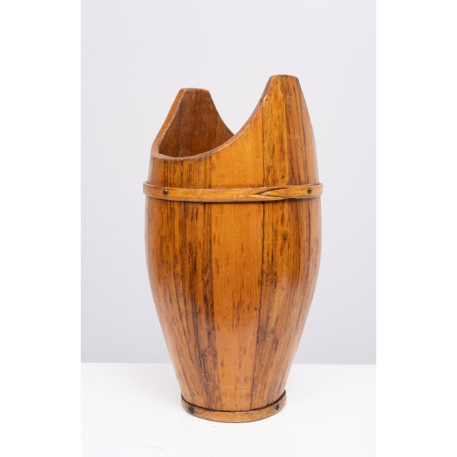 1960s Curved Wooden Umbrella Stand, France, 1960s For Sale - Image 5 of 9