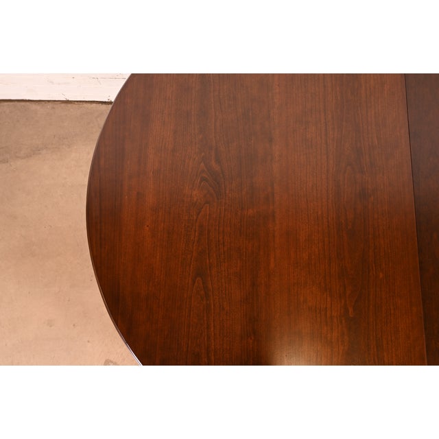 Kindel Furniture French Regency Louis XVI Cherry Wood Extension Dining Table, Newly Refinished For Sale - Image 10 of 15