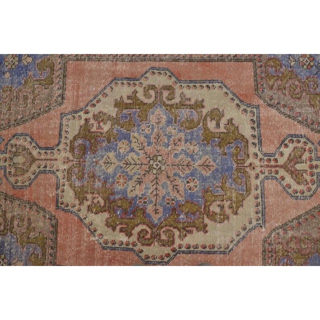 Textile Anatolian Vintage Wool Area Carpet For Sale - Image 7 of 10