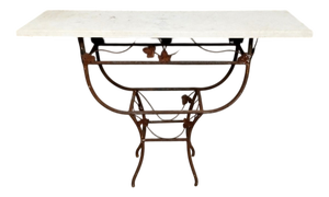 Art Deco Wrought Iron Console Table, 1920s