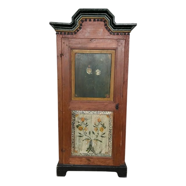 18th-19th Century Paint Decorated Swedish Cabinet For Sale