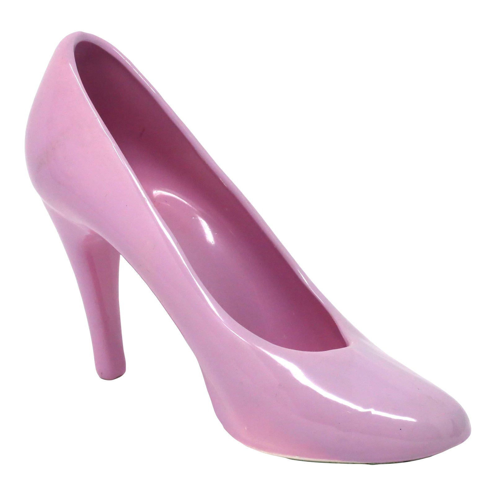 1980's Pink Ceramic High Heel Shoe Vase Chairish