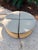 2010s Round Woven Wicker Coffee/Game Table Set With Matching Nesting Stools Ottomans and Glass Top For Sale - Image 5 of 12