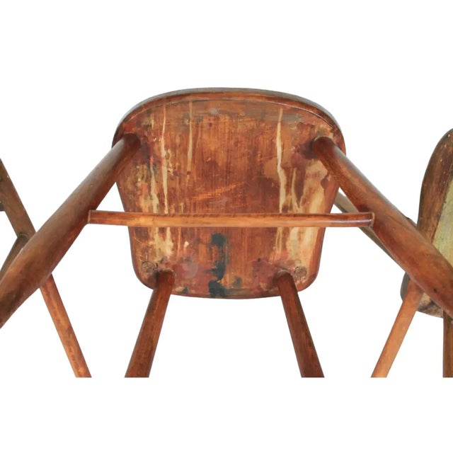 Antique Spindle Back Chairs S/4 For Sale - Image 11 of 11