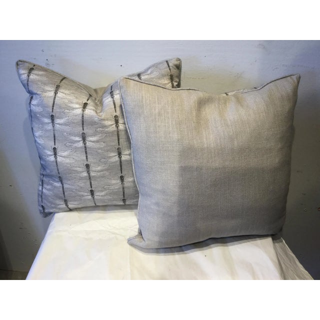 Pair of Large Square Pillows- Dragonflies - Made in Wales. These pillows are made by a small cottage business owned by a...