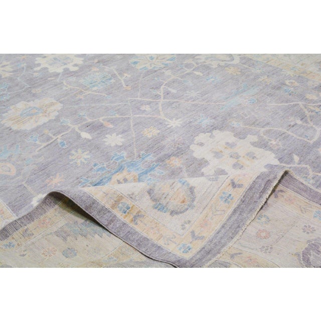 Turkish Wool Oushak Rug,10'X13'10" For Sale In New York - Image 6 of 6