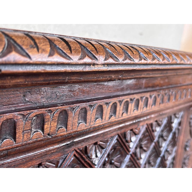 17th Century Italian Carved Cassone Trunk with Original Hardware For Sale - Image 11 of 18