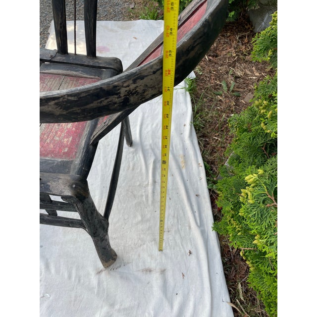 Late 19th-Early 20th Century Chinese Horseshoe Back Armchair For Sale - Image 12 of 12