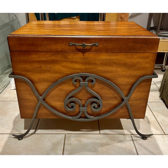 1980s Sherrill Trunk on Iron Base For Sale In Saint Louis - Image 6 of 7