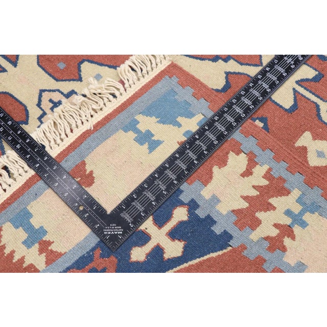 Late 20th Century Vintage Persian Shiraz Kilim Rug - 04'03 X 06'01 For Sale - Image 5 of 9