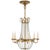 Chapman & Myers for Visual Comfort Signature Petite Paris Flea Market Chandelier in Gilded Iron & Seeded Glass For Sale