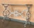 French French Solid Cast Iron French Scrolling "Butterfly" Coffee Table With Marble Top For Sale - Image 3 of 8