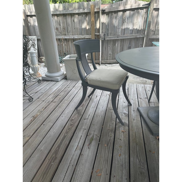Restoration Hardware Outdoor Dining Set For Sale - Image 9 of 12