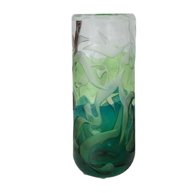 Glass Vase by Vicke Lindstrand for Kosta, 1950s For Sale
