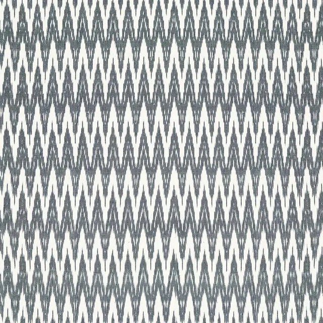 Sample - Schumacher Kilimanjaro Ikat Fabric in Denim For Sale