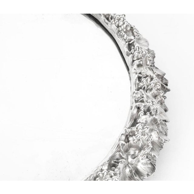 Victorian Silver Plated Mirrored Top Cake Stand For Sale - Image 4 of 9