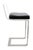 Mid Century Modern Black Leather and Lucite Barstool With Chrome Legs For Sale - Image 4 of 9