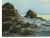 Blue Vintage Oil on Canvas Seascape - Artist Signed "Spurling" For Sale - Image 8 of 10