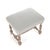 French Audrey Bobbin Leg Stool - Sage Linen / Natural Oak Frame For Sale - Image 3 of 5