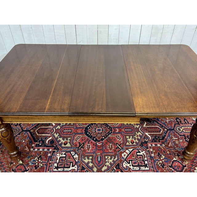 Victorian English Mahogany Table with 3 Extension Leaves, 1950s For Sale - Image 18 of 18