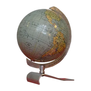 Art Deco Globe on Aluminum Stand from Columbus Oestergaard, 1950s