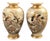Hododa Satsuma Vases with Shimazu Crest, 1890s, Set of 2 For Sale