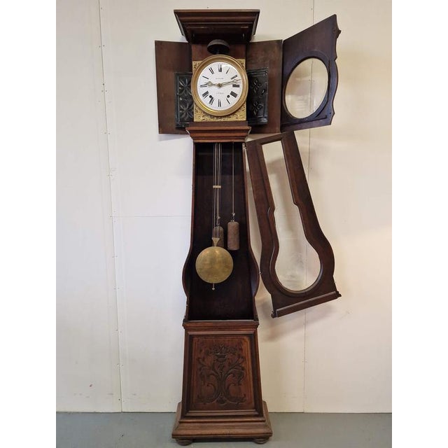Floor Clock in Walnut For Sale - Image 3 of 12