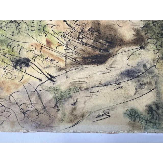 Siegmund Lympasik, Early Impressionist Landscape, 1942, Mixed Media on Paper For Sale - Image 6 of 13