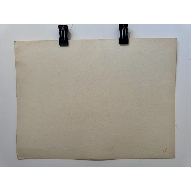1950s Henry Emil Salloch Original Watercolor on Paper Warren Island, 1950 For Sale - Image 5 of 6