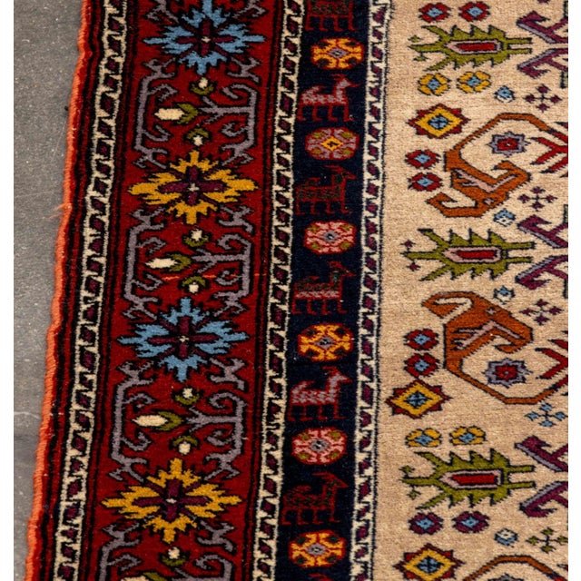 Textile Persian Kazak Runner, 11' 6" X 2' 8" For Sale - Image 7 of 10