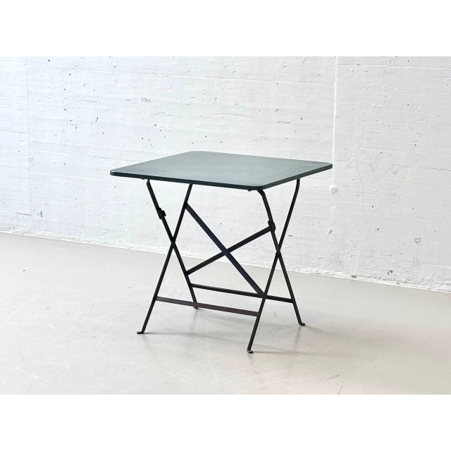 Metal Vintage Folding Table in Metal with Cast Iron Frames, 1950s For Sale - Image 7 of 16