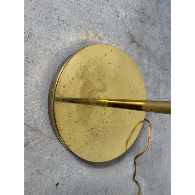 1970’s Mid-Century Modern Solid Brass Pharmacy Reading Floor Lamp For Sale In Miami - Image 6 of 10