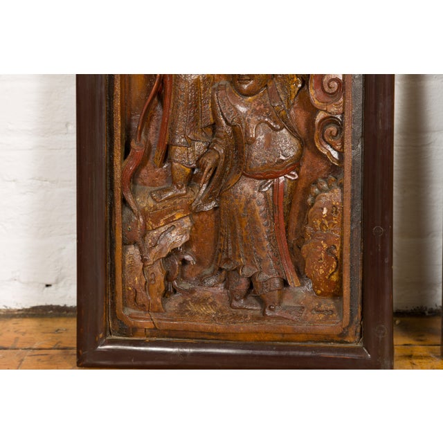 Brown Chinese Qing Dynasty Period Hand Carved and Lacquered Puppet Show Signs For Sale - Image 8 of 12