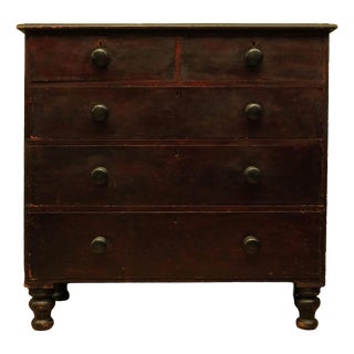 English Stained Pine Chest of Drawers For Sale