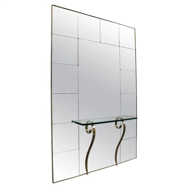 Mid-Century Modern Italian Hallway Mirror With Console For Sale - Image 13 of 13