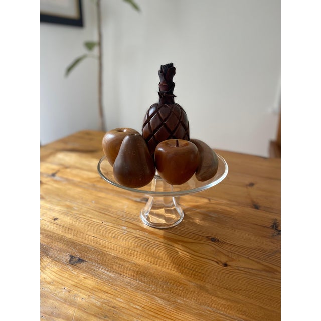 1960s Wooden Fruit on Stand- 6 Pieces For Sale - Image 4 of 5