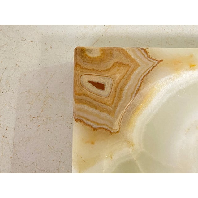 Large Ashtray Vide Poche in White Onyx, Italy, 1960s For Sale - Image 4 of 10