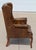 1980s Vintage Tufted Faux Leather Wingback Armchair – Chesterfield Library Chair For Sale - Image 5 of 18