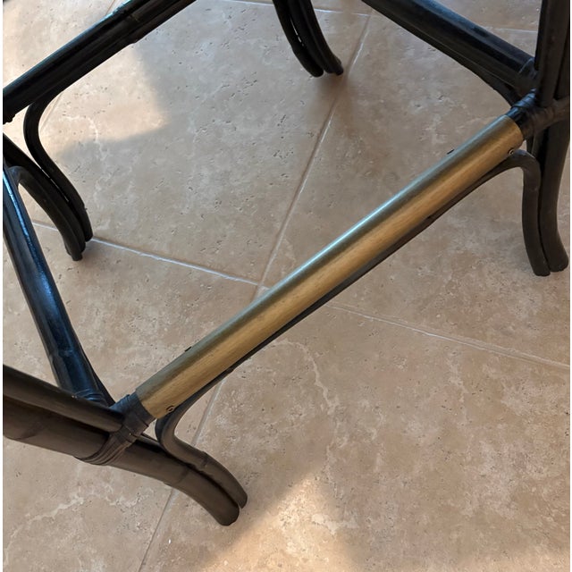 Lexington Furniture 1990s Lexington 3 High Bar Height Rattan Chairs For Sale - Image 4 of 9